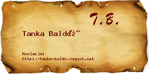Tanka Baldó névjegykártya